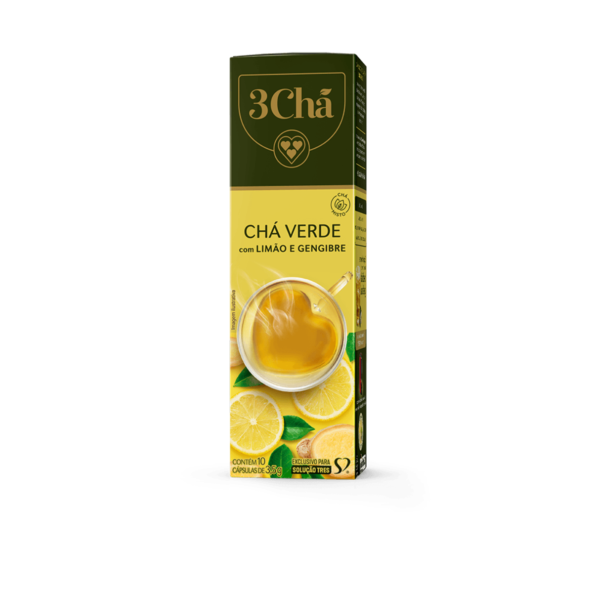 Cápsulas Chá Verde com Limão e Gengibre  ...
