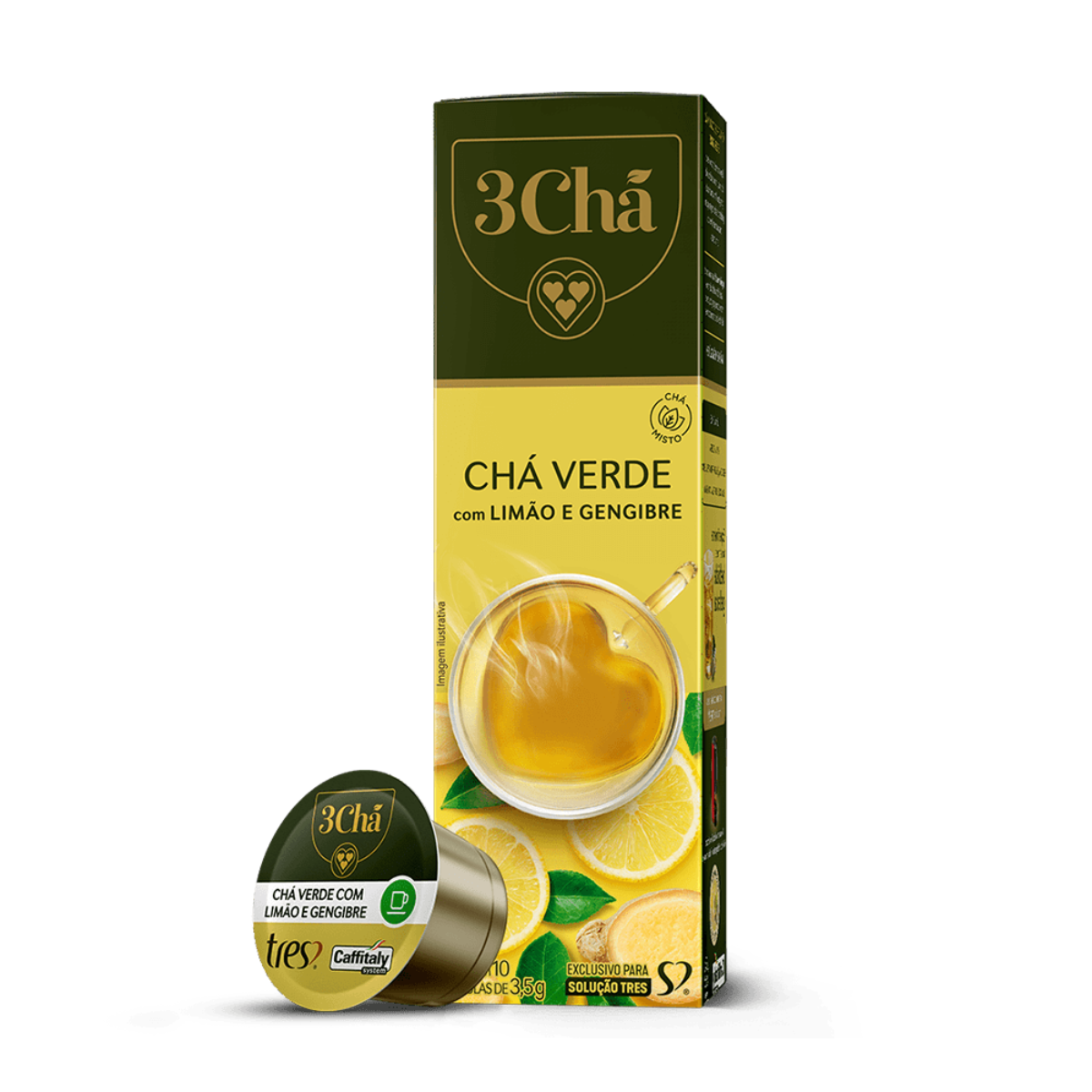 Cápsulas Chá Verde com Limão e Gengibre  ...